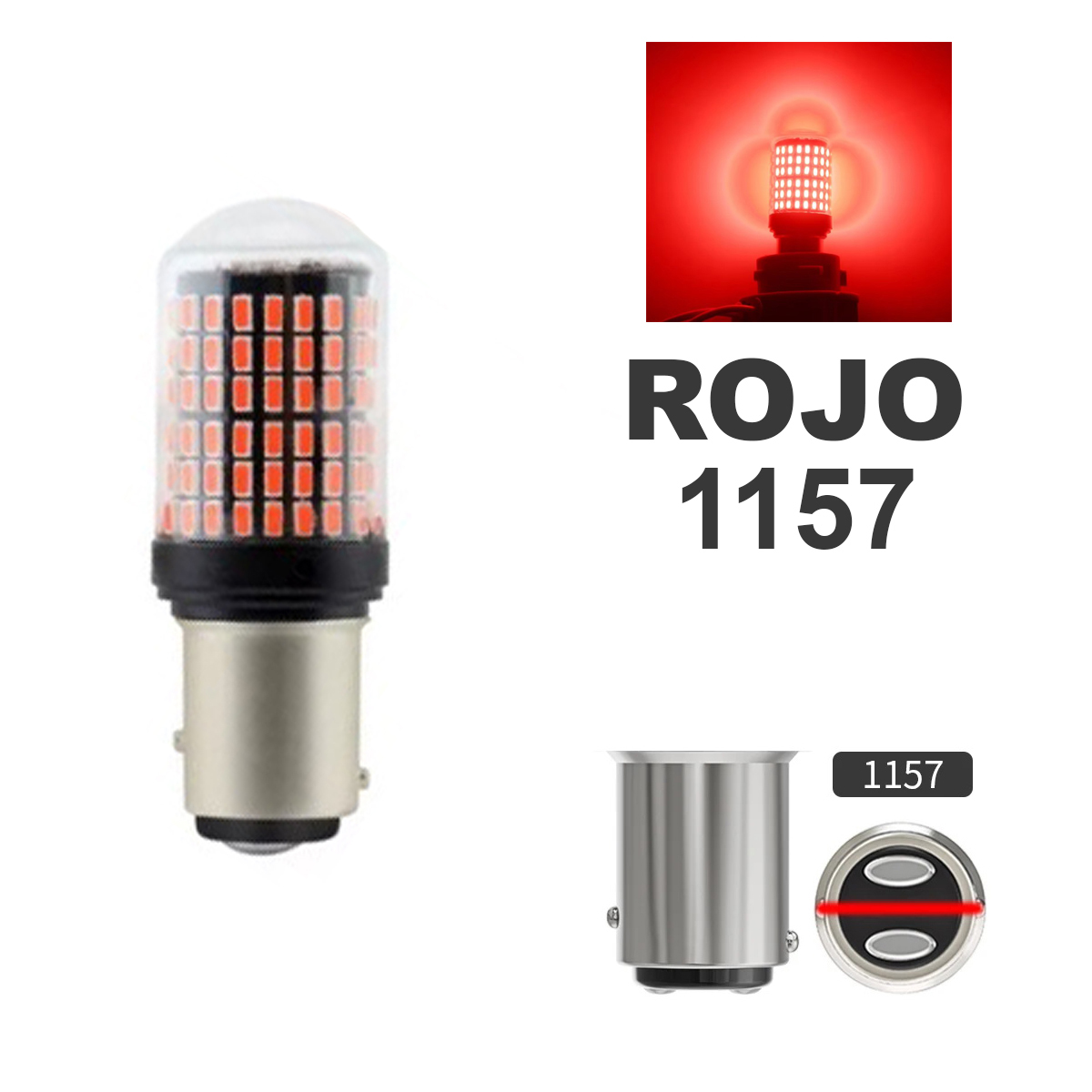 1157 144 LED ROJO FIJO/FIJO