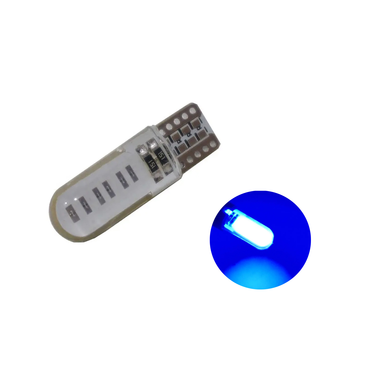 T10 12 LED AZUL (Silicon)