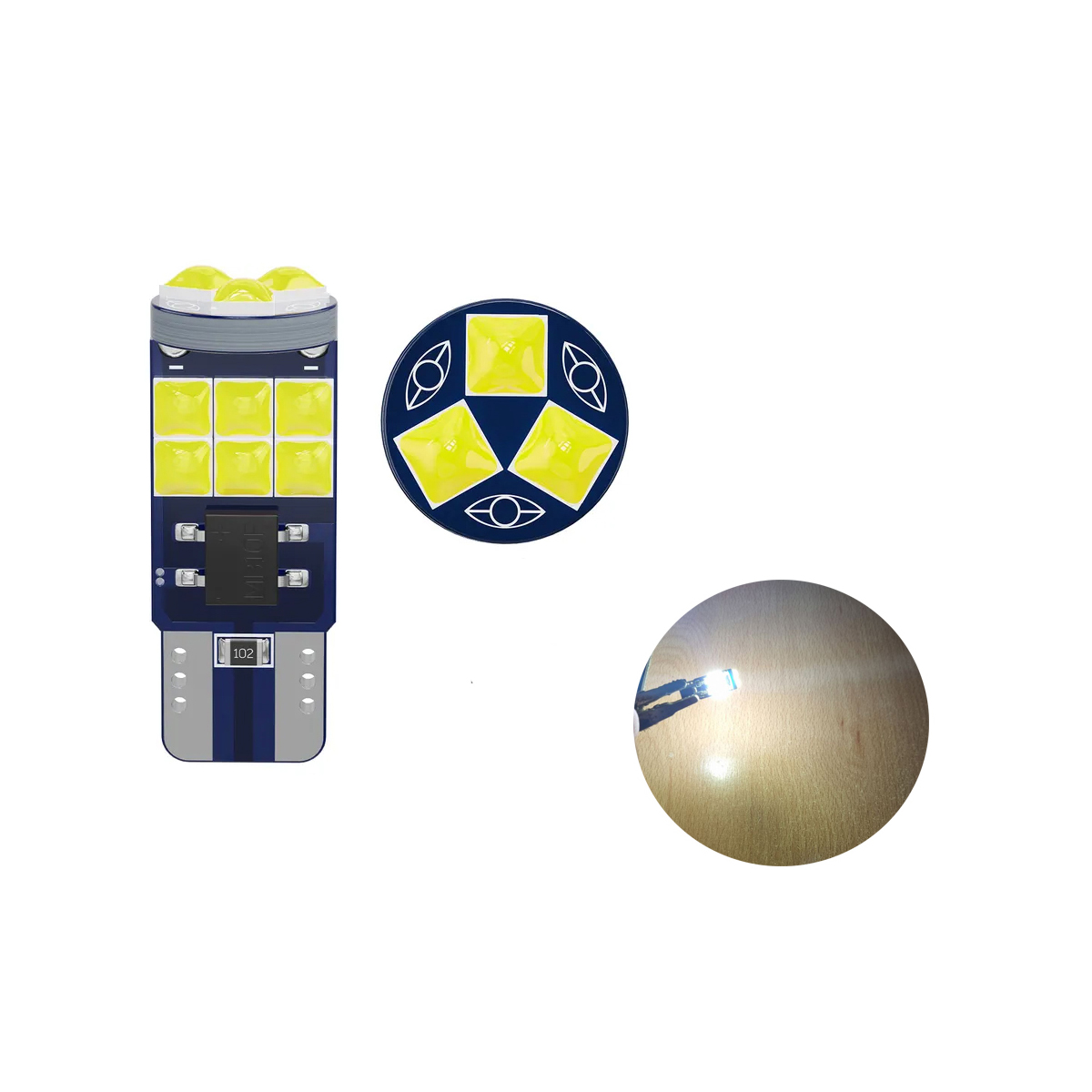 T10 15 LED CREE BLANCO