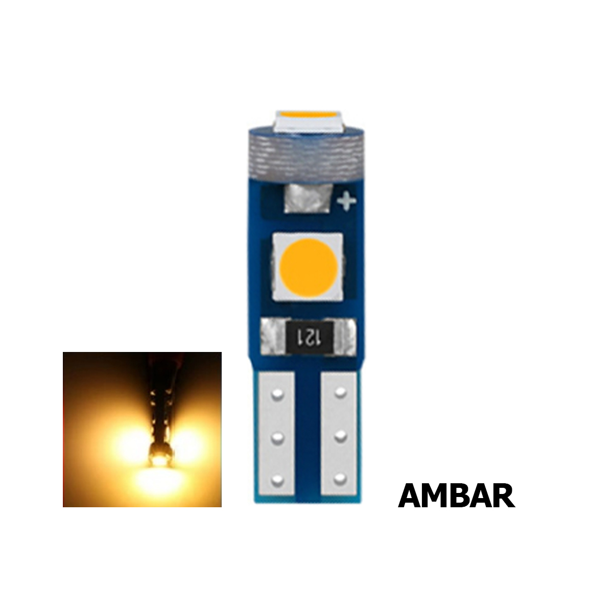 T5 3 LED AMBAR