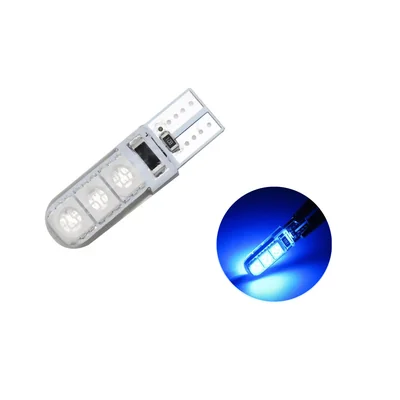 T10 6 LED AZUL ESTROBO