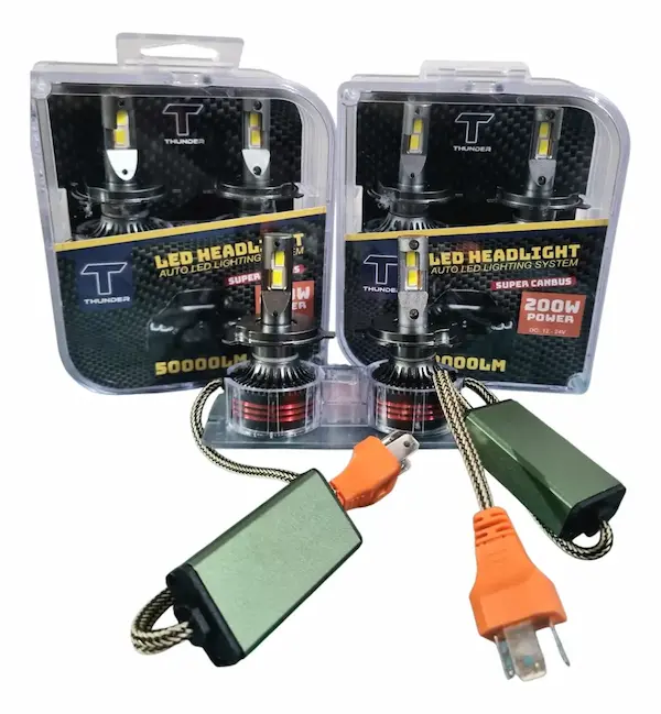 Bombillos H4 LED CSP 50000 lúmenes blanco frío